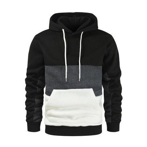 Berrykey Men's Sweatshirt Color Block Hoodie Casual Pullover Long Sleeve Outdoor Sportswear