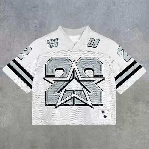American Jersey Y2K Clothes Mens Womenw Harajuku Hip Hop Graphics Oversized T Shirt Baseball Jersey V Neck Short Sleeve Tops