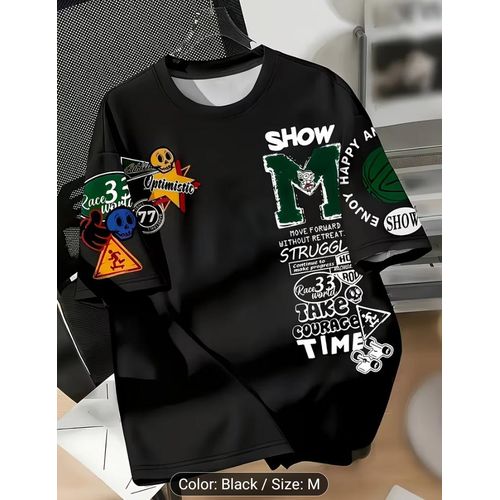 Men's Quick-Dry Breathable T-Shirt- Retro Racing Pattern Racing Theme Birthday Party Casual Summer Top