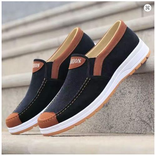 Men'S Simple Casual Comfortable Easy Wear Office Shoes - Size - Black